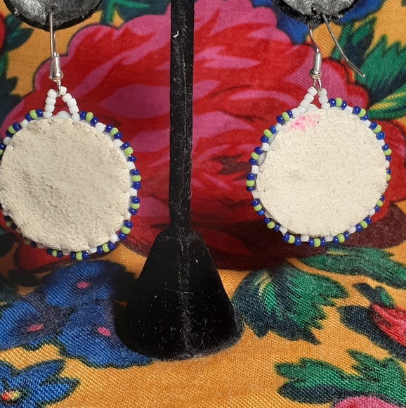 Seahawks Native American Pow Wow Earrings - Picture 3 of 3